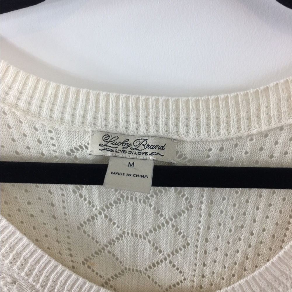 Lucky Brand Adrianna Sweater Top Size Medium - Picture 3 of 6